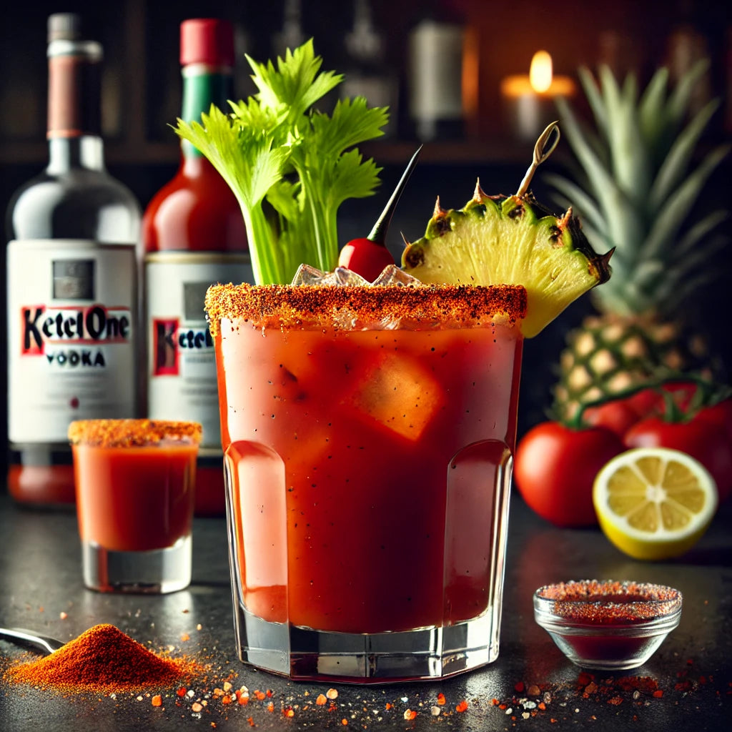 Bloody Mary with Spicy Himalayan Salt Rim