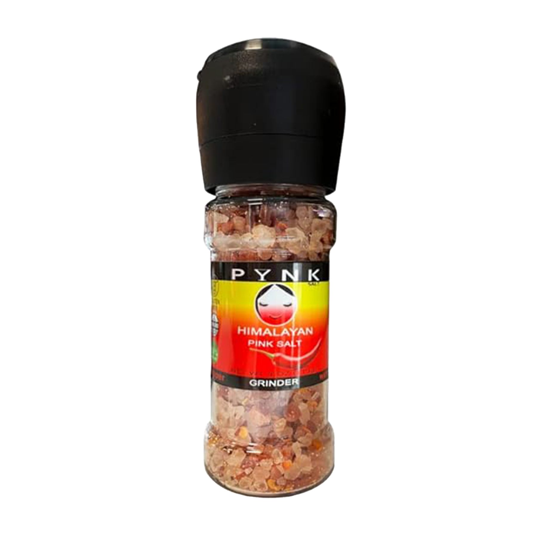 Himalayan Pink Salt with Chili Pepper in Grinder