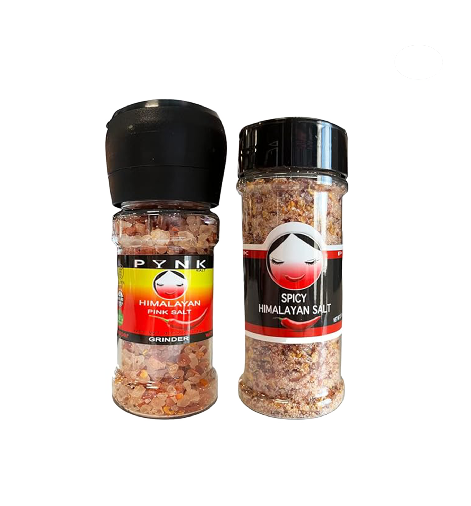 Spicy Himalayan Salt infused Chili Pepper, Grinder and Shaker Jar 2 Pack